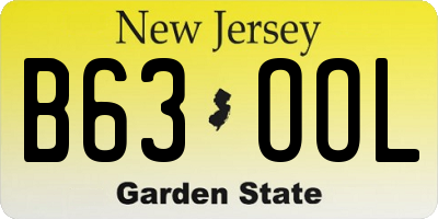 NJ license plate B63OOL