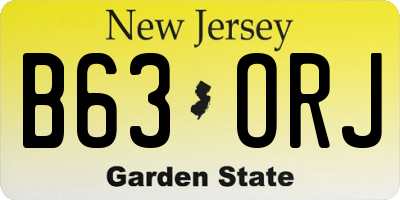 NJ license plate B63ORJ