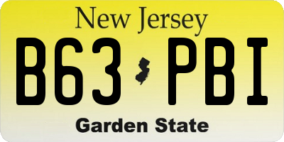 NJ license plate B63PBI