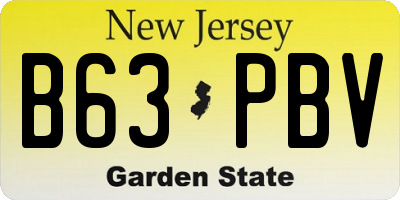NJ license plate B63PBV
