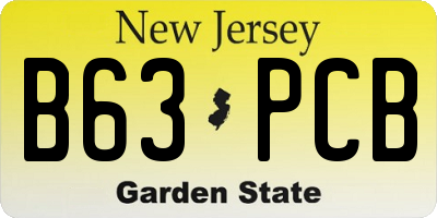 NJ license plate B63PCB