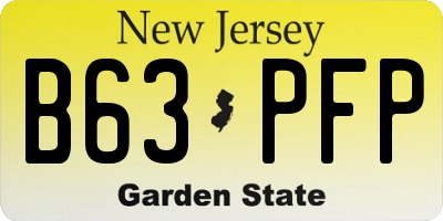 NJ license plate B63PFP