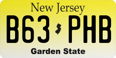 NJ license plate B63PHB