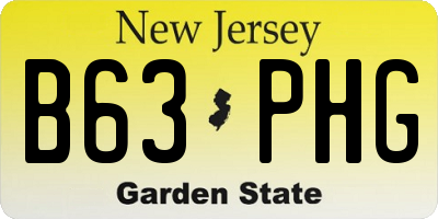 NJ license plate B63PHG