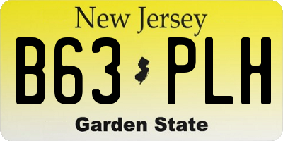 NJ license plate B63PLH