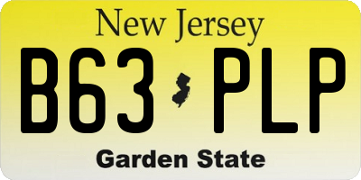 NJ license plate B63PLP