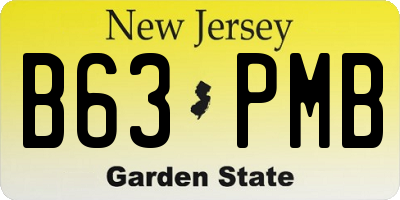 NJ license plate B63PMB