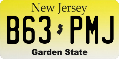 NJ license plate B63PMJ