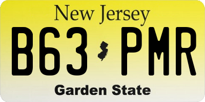 NJ license plate B63PMR
