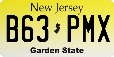 NJ license plate B63PMX