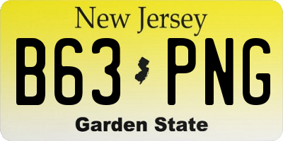NJ license plate B63PNG