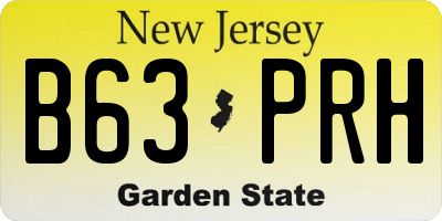 NJ license plate B63PRH