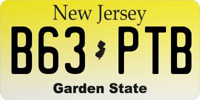 NJ license plate B63PTB