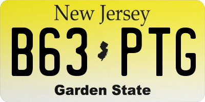 NJ license plate B63PTG
