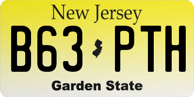 NJ license plate B63PTH