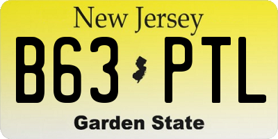 NJ license plate B63PTL
