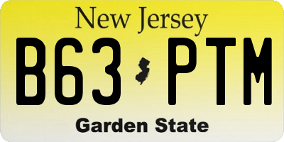 NJ license plate B63PTM