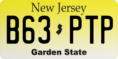NJ license plate B63PTP