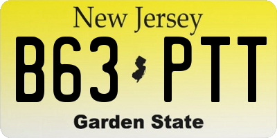 NJ license plate B63PTT