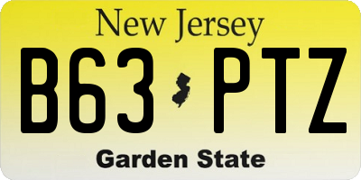NJ license plate B63PTZ