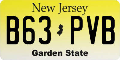 NJ license plate B63PVB