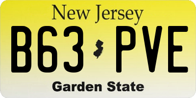 NJ license plate B63PVE