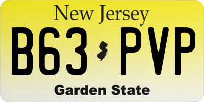 NJ license plate B63PVP