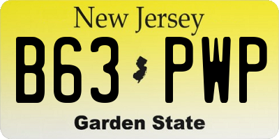 NJ license plate B63PWP