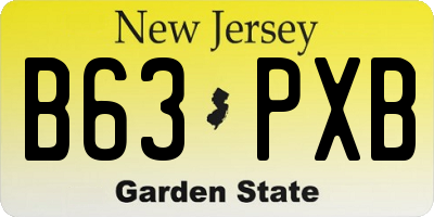 NJ license plate B63PXB