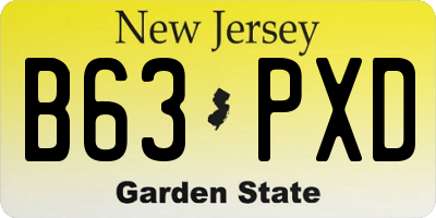 NJ license plate B63PXD