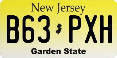 NJ license plate B63PXH