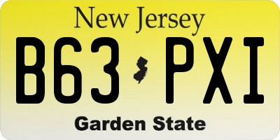 NJ license plate B63PXI