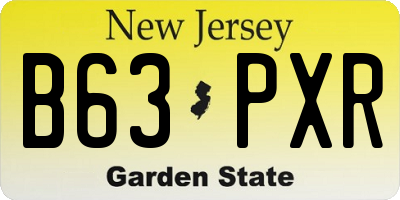 NJ license plate B63PXR