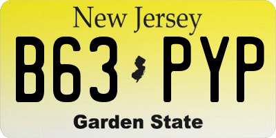 NJ license plate B63PYP