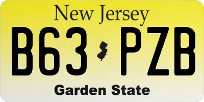 NJ license plate B63PZB