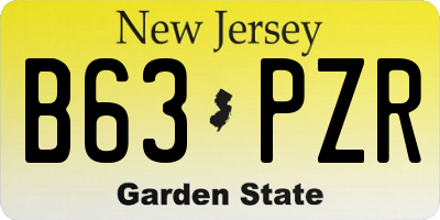 NJ license plate B63PZR