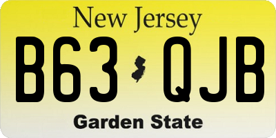 NJ license plate B63QJB