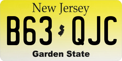 NJ license plate B63QJC