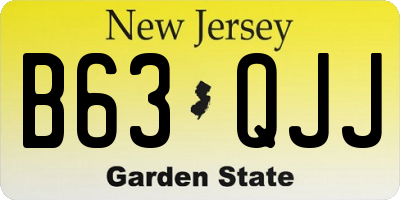 NJ license plate B63QJJ