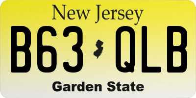 NJ license plate B63QLB