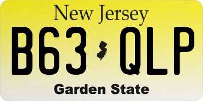 NJ license plate B63QLP