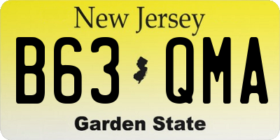 NJ license plate B63QMA