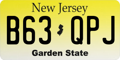 NJ license plate B63QPJ