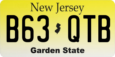 NJ license plate B63QTB