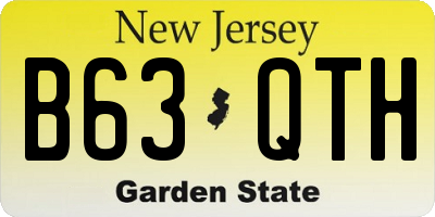 NJ license plate B63QTH