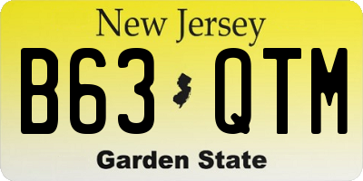 NJ license plate B63QTM