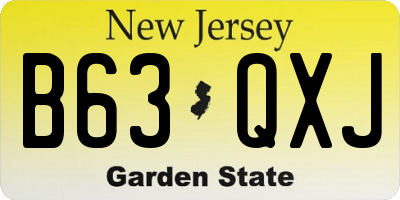 NJ license plate B63QXJ