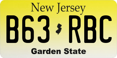 NJ license plate B63RBC