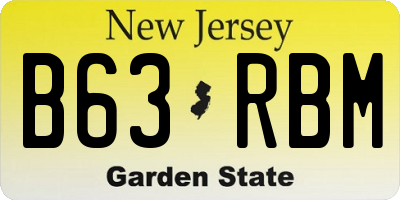NJ license plate B63RBM