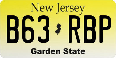 NJ license plate B63RBP